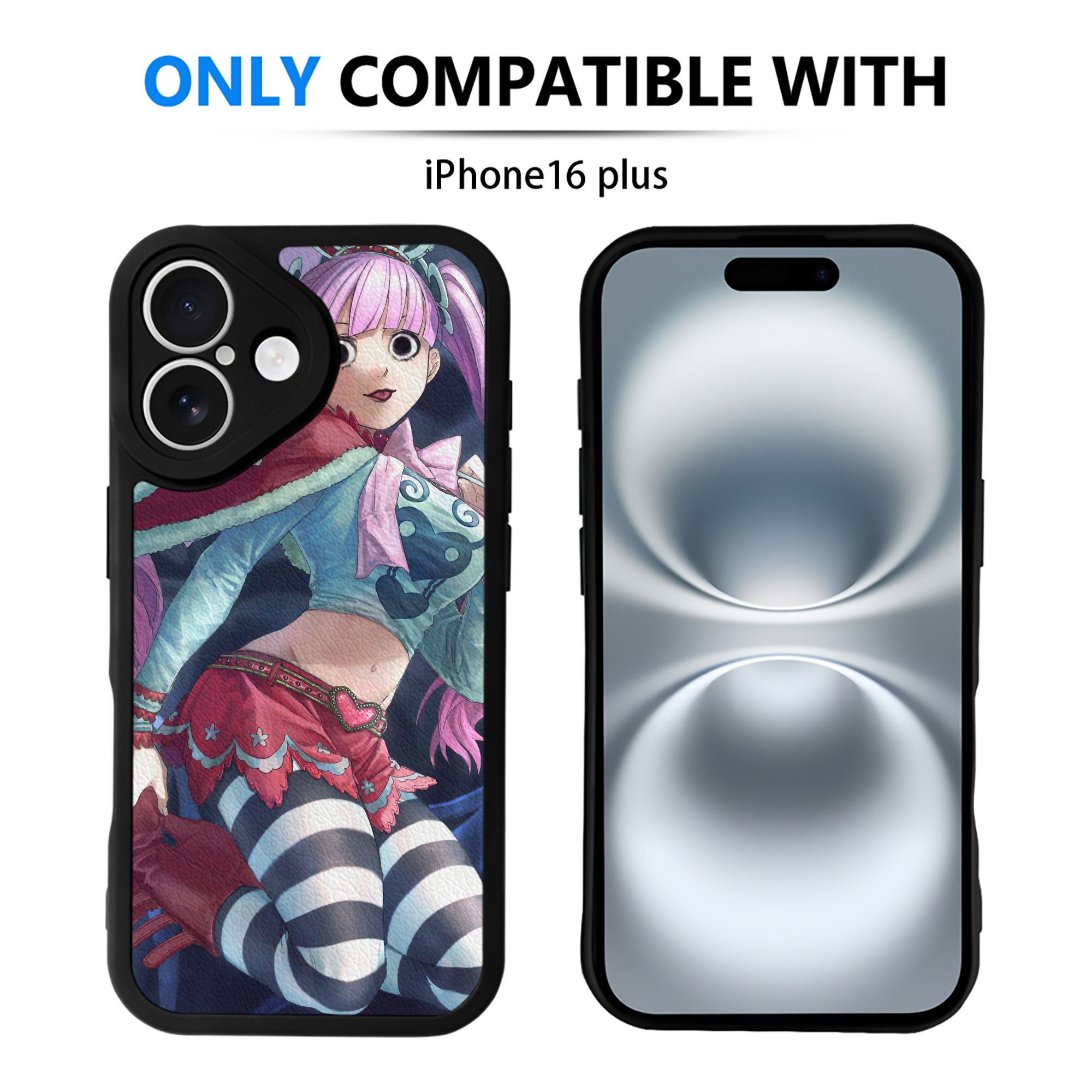 （画像用） ワンピース ONE PIECE 【iPhone 16シリーズ対応】シリコンスマホケース（レザー調） 材質：シリコン
